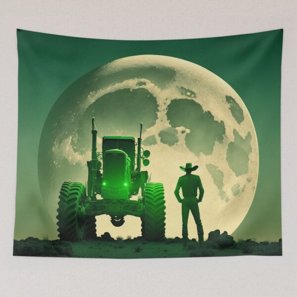 Item preview, Cowboy Under the Green Moon  designed and sold by forwardthinker.