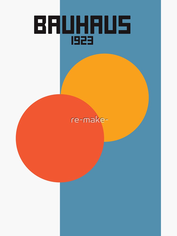 "Bauhaus Exhibition, Bauhaus Wall Art double circle original, Bauhaus