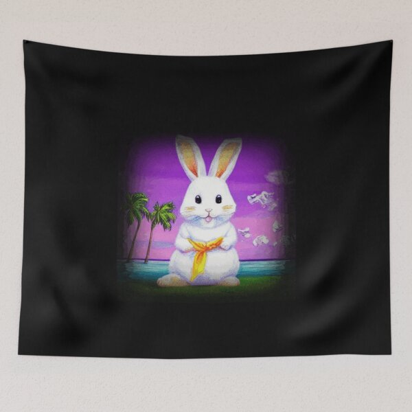 Item preview, Cute Bunny On The Beach - Year Of The Rabbit - 2023 - Easter Bunny designed and sold by Sun Sand & Sea Art.