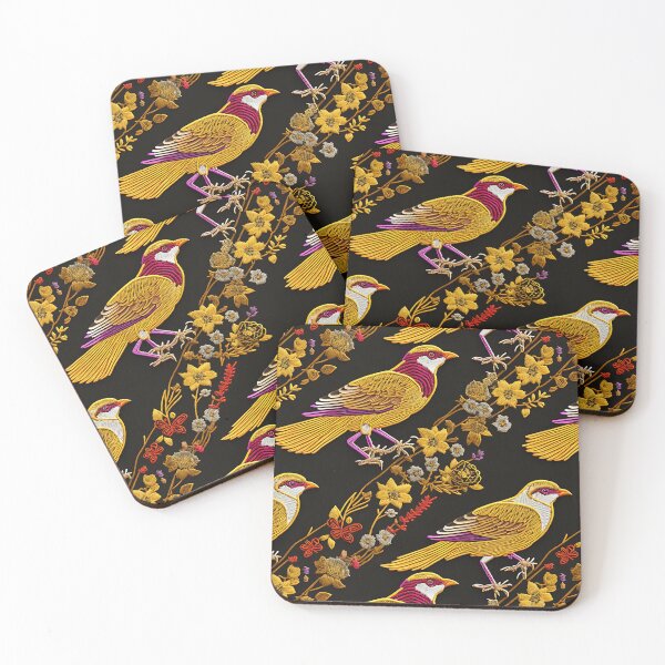 Item preview, "...Everybirdy golder birds_Embroidered Pattern...01_S60" designed and sold by CreArtorium.