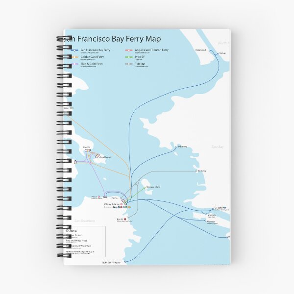 Item preview, San Francisco Bay Ferry Map designed and sold by Sam Wong.