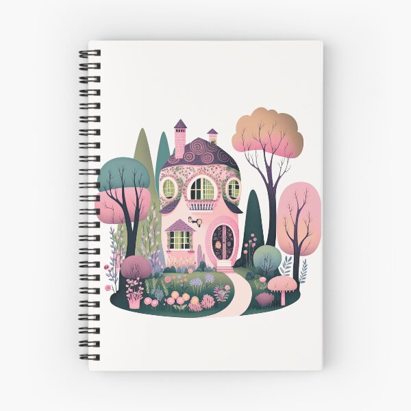 Item preview, Pink Cottage House with a Flower Garden designed and sold by curiouswonder.