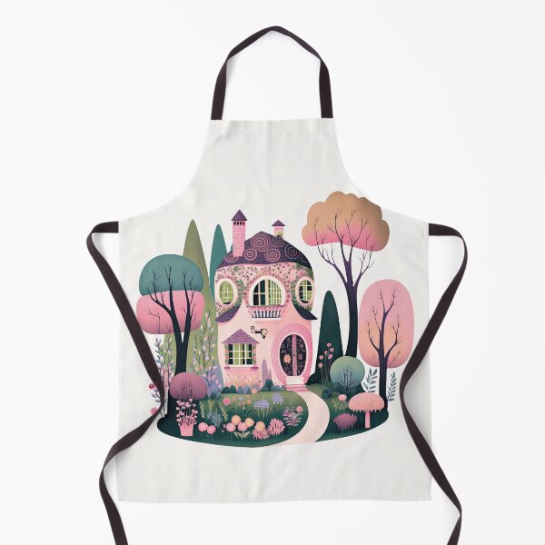 Item preview, Pink Cottage House with a Flower Garden designed and sold by curiouswonder.