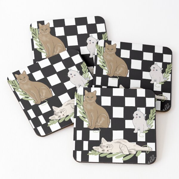 Item preview, Cat, Plants on Checkers  designed and sold by EmmaLespron.