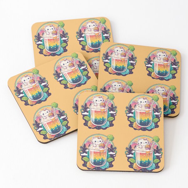 Item preview, Kitty Bathing in Bubble Tea Drink designed and sold by Black-Glove.