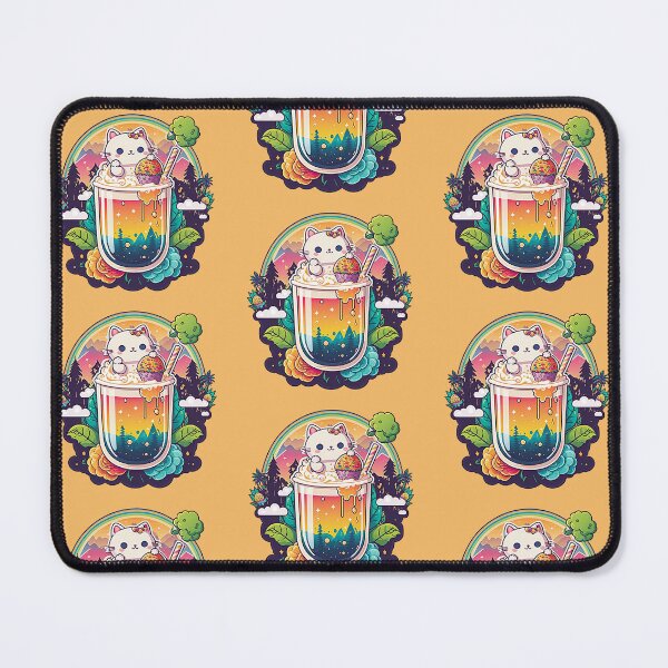 Item preview, Kitty Bathing in Bubble Tea Drink designed and sold by Black-Glove.