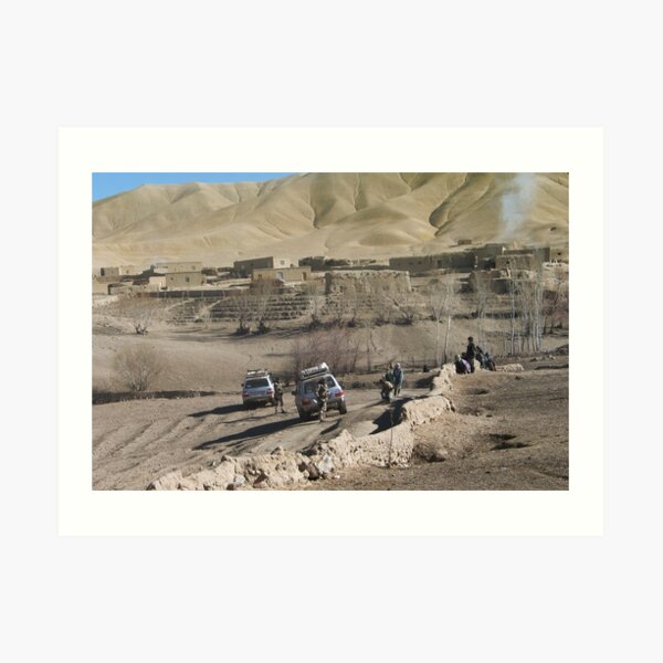 child and soldiers Art Print