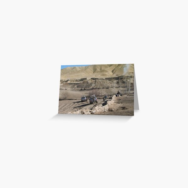 child and soldiers Greeting Card