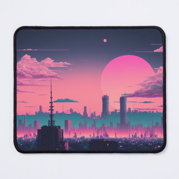 Item preview, Vaporwave City Landscape Lo-Fi designed and sold by trajeado14.