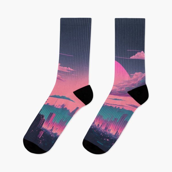 Item preview, Vaporwave City Landscape Lo-Fi designed and sold by trajeado14.
