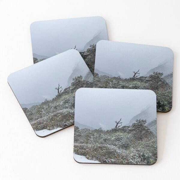 Item preview, Falling Snow on mountains trees and greenery designed and sold by SafariByMarisa.