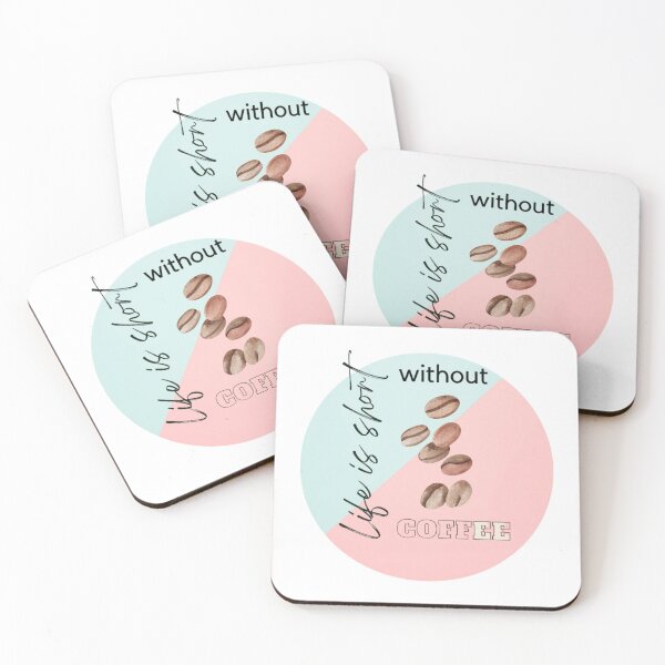 Item preview, Life is short without coffee, t-shirt, or phone case design designed and sold by GinaModernArt.
