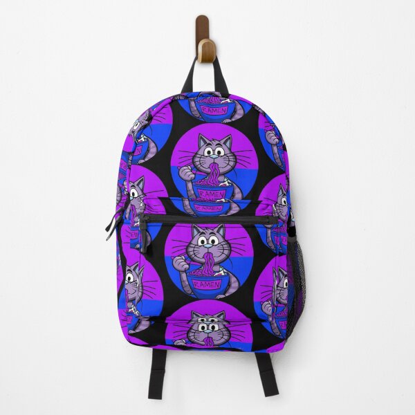 Item preview, Colorful Ramen Cat Purple and Blue designed and sold by BLACKSUN-SHOP.