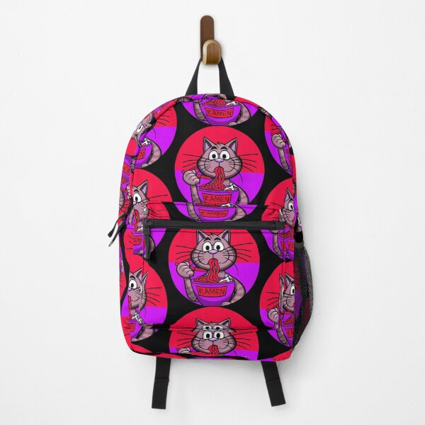 Item preview, Colorful Ramen Cat Red and Purple designed and sold by BLACKSUN-SHOP.