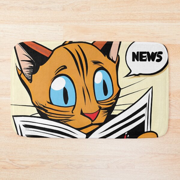 Item preview,   Funny Cat Reading Newspaper designed and sold by faizaart.