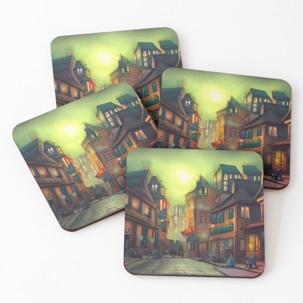 Item preview, monstrous town designed and sold by MyOilArt4you.