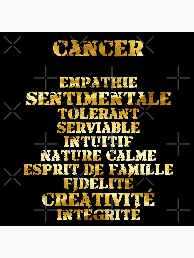 "CANCER - Zodiac sign - The 10 strengths of Cancer" Poster for Sale by