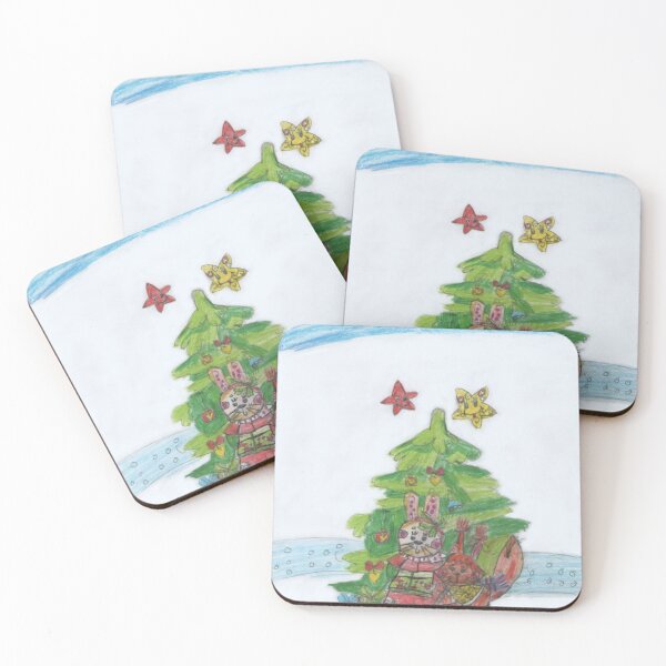 Item preview, Hare and Squirrel under Christmas Tree designed and sold by mila-ola.