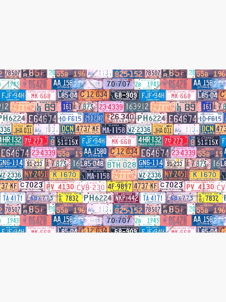 "Vintage License Plate " Sticker for Sale by famousartwork Redbubble