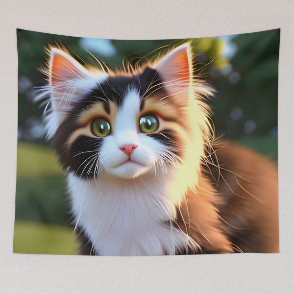 Item preview, Cat in the Garden - Modern Digital Art designed and sold by Ai-michiart.