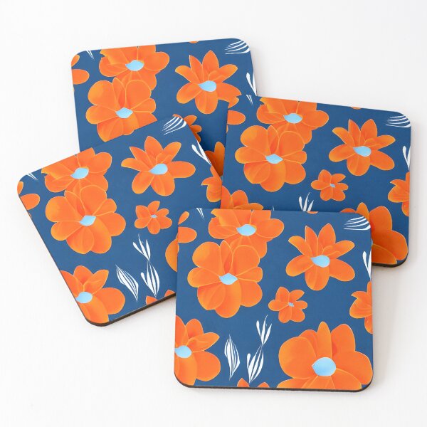 Item preview, Orange flower pattern designed and sold by gramizzia.