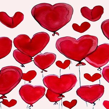 Balloons hearts valentine´s day wall decal - TenStickers