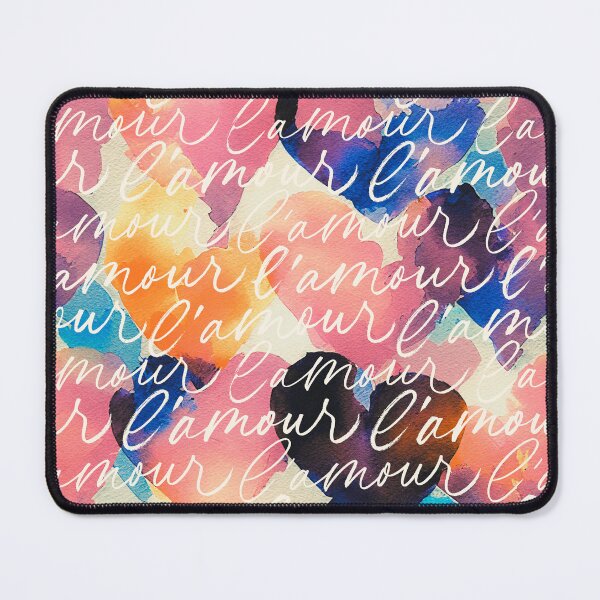 Item preview, Colorful Watercolor Valentine hearts and L amour designed and sold by ditzy-designs.