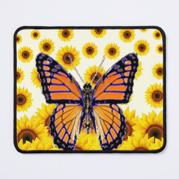 Item preview, MONARCH BUTTERFLY SUNFLOWER PATTERN YELLOW ART designed and sold by sharlesart.