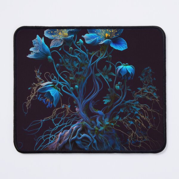 Item preview, Blue Luminous Flowers designed and sold by forwardthinker.