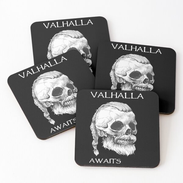 Item preview,  Valhalla Awaits - Viking Skull with long Hair designed and sold by Georgy09.