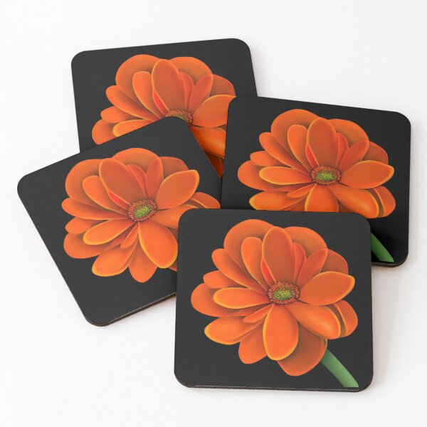 Item preview, Orange flower artwork designed and sold by gramizzia.