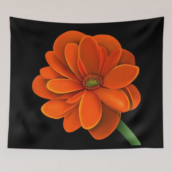 Item preview, Orange flower artwork designed and sold by gramizzia.