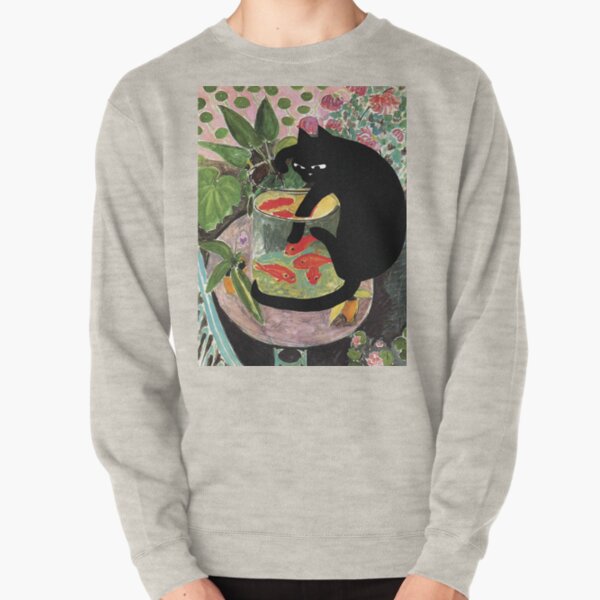 matisse's goldfish and a cat Pullover Sweatshirt