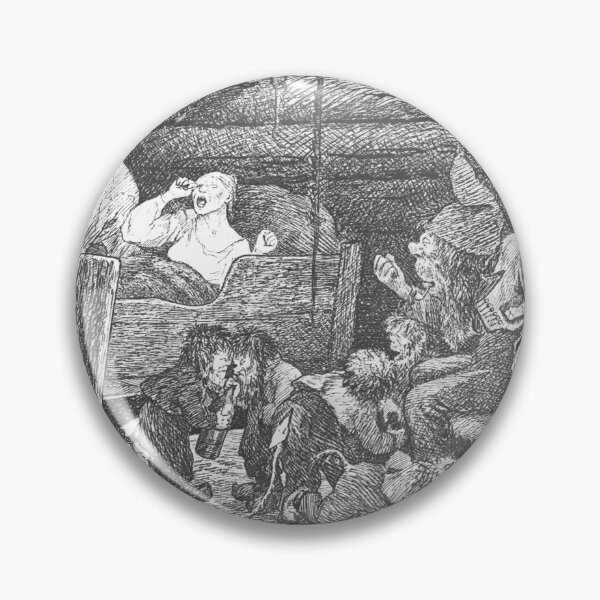 Item preview, Theodor Kittelsen Troll and troll cubs with man who reaches for gun designed and sold by TeeARTHY.