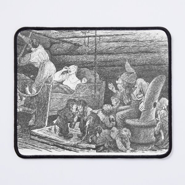 Item preview, Theodor Kittelsen Troll and troll cubs with man who reaches for gun designed and sold by TeeARTHY.