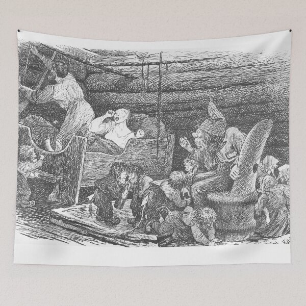 Item preview, Theodor Kittelsen Troll and troll cubs with man who reaches for gun designed and sold by TeeARTHY.