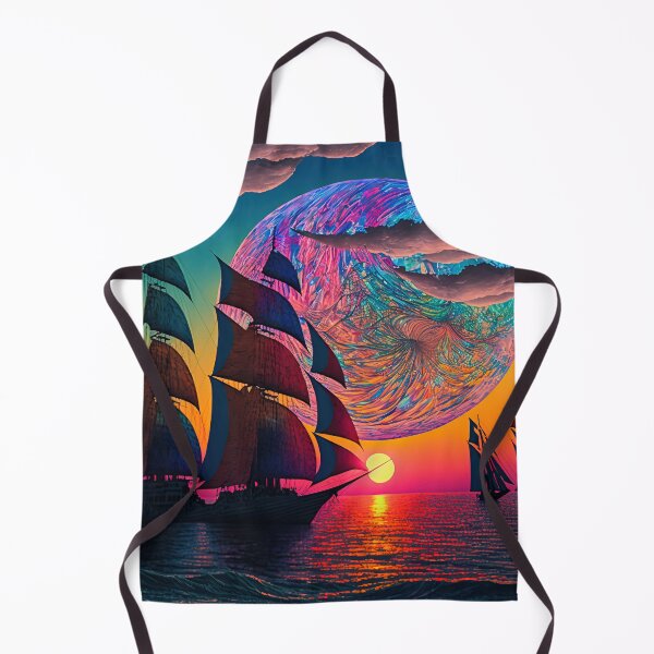 Item preview, Sailboat Sunset with fractal clouds designed and sold by DESIGNERCATS.