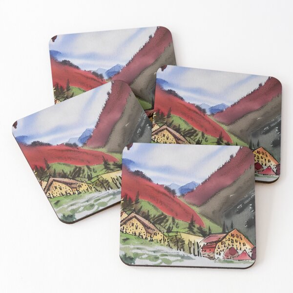 Item preview, Black Forest Germany Original Watercolor Landscape Art designed and sold by viewgraphics.