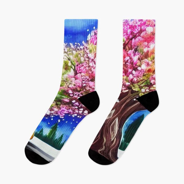 Item preview, Blooming Tree Art, City Landscape, Flovering Tree Art, Car Watercolor Art designed and sold by viewgraphics.