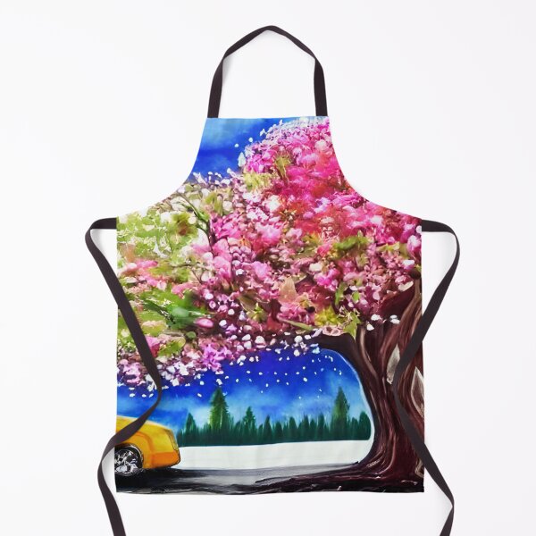 Item preview, Blooming Tree Art, City Landscape, Flovering Tree Art, Car Watercolor Art designed and sold by viewgraphics.