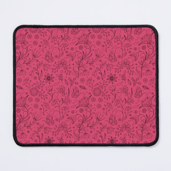 Item preview, Floral Pink and Black Seamless pattern designed and sold by LJWDesigns.