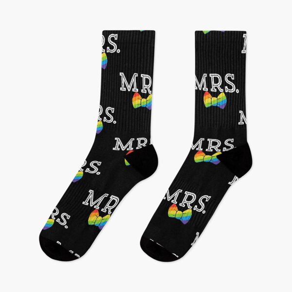 Item preview, Mrs Rainbow Bow Tie LGBT Bachelorette Party Lesbian Wedding designed and sold by QueenOfPrint.