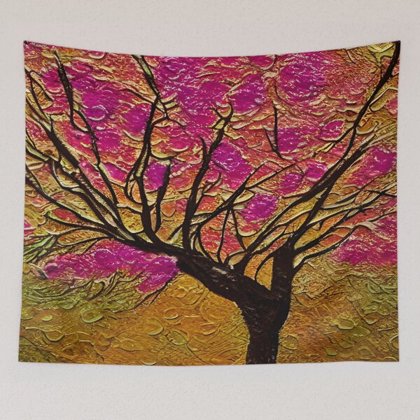 Item preview, Blooming Tree Art, City Landscape, Flovering Tree Art designed and sold by viewgraphics.