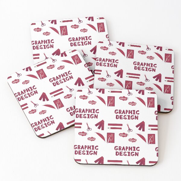 Item preview, Maroon Burgundy Graphic Design School Subject Sticker Pack designed and sold by The-Goods.