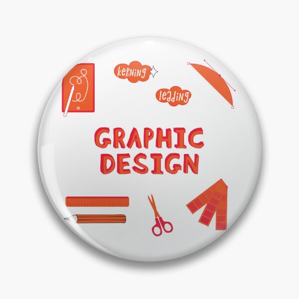 Item preview, Orange Graphic Design School Subject Sticker Pack designed and sold by The-Goods.