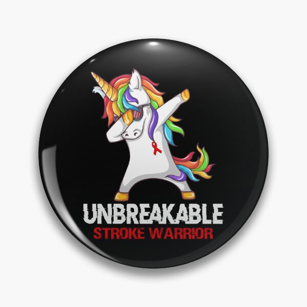 Item preview, Stroke Awareness - Unicorn Stroke Warrior Ribbon UNBREAKABLE designed and sold by Fernandezf.