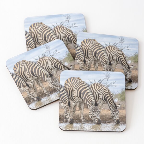 Item preview, Zebras drinking designed and sold by WadeBuchan.