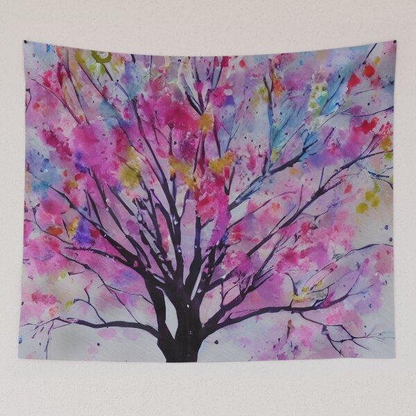 Item preview, Blooming Tree Art, City Landscape, Flovering Tree Art designed and sold by viewgraphics.