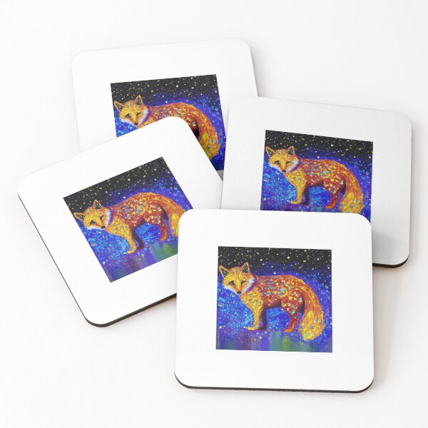 Item preview, Galaxy starry night fox designed and sold by Oohshinythings.