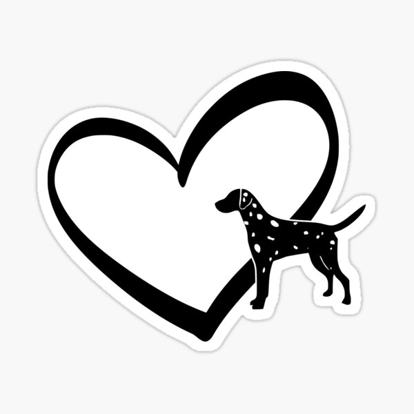 "Dalmatian Heart" Sticker for Sale by LittleFoxPNW Redbubble